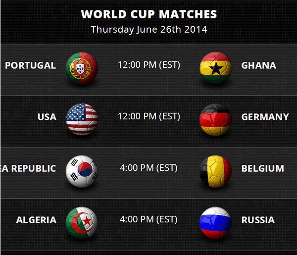 Play on June 26th With These Matchups