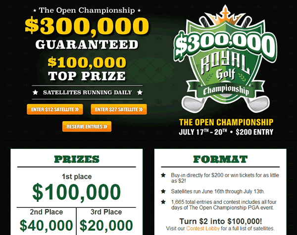 Win $100k on DraftKings Golf!