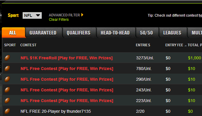 Join and Play Totally Free - Every Week at least 1 Major Free-Roll