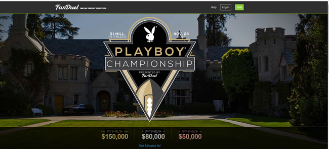 Win a trip to the Playboy Mansion at FanDuel - Qualify for $5