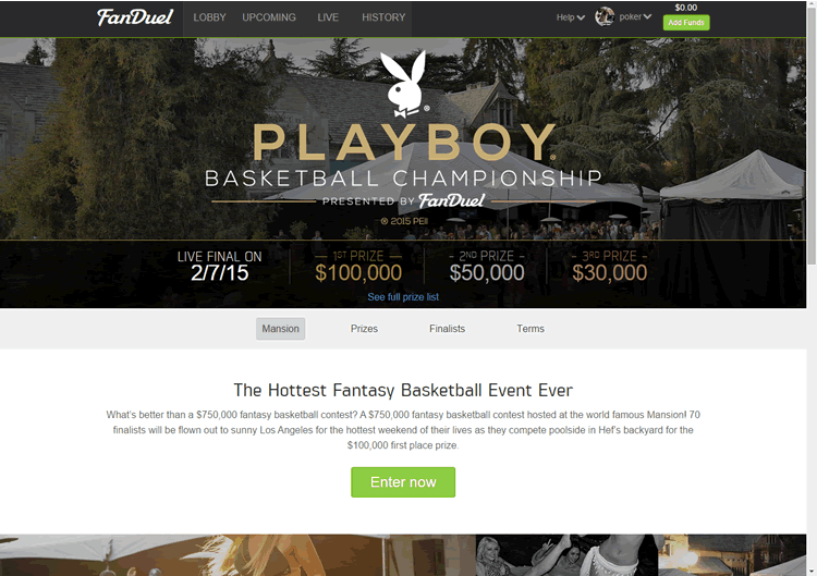 Only at FanDuel - The PlayBoy Mansion Experience